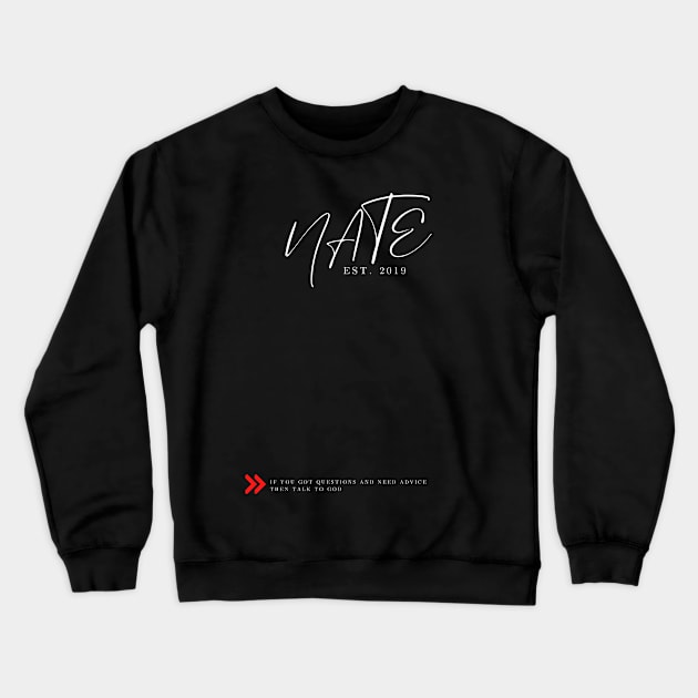 NF Nate Crewneck Sweatshirt by Lottz_Design 